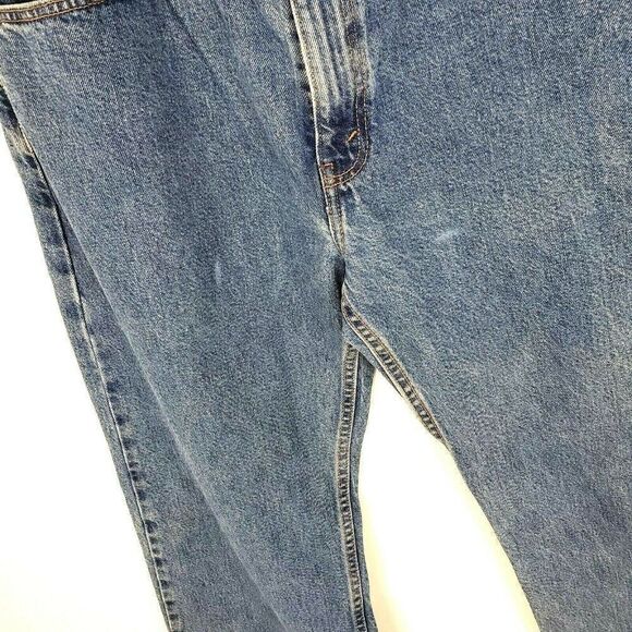 Vintage Levis Red Tab 505 Medium Wash 36X34 (actual 34x33) Straight Leg Jeans - Picture 7 of 9